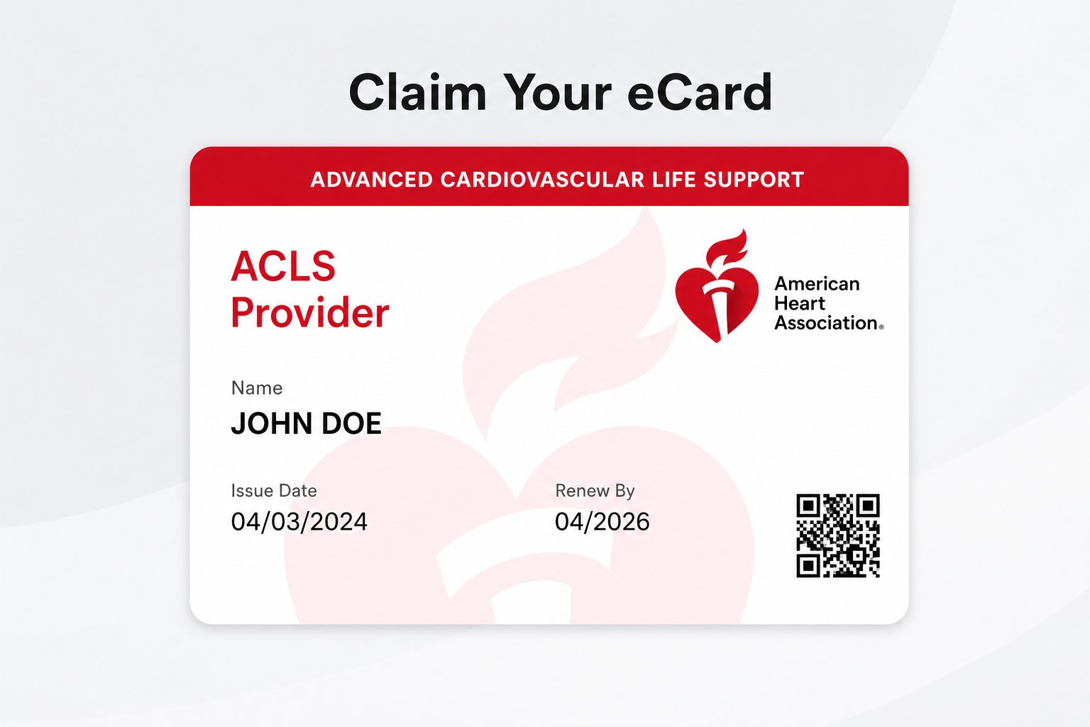 Digital CPR certification eCard access